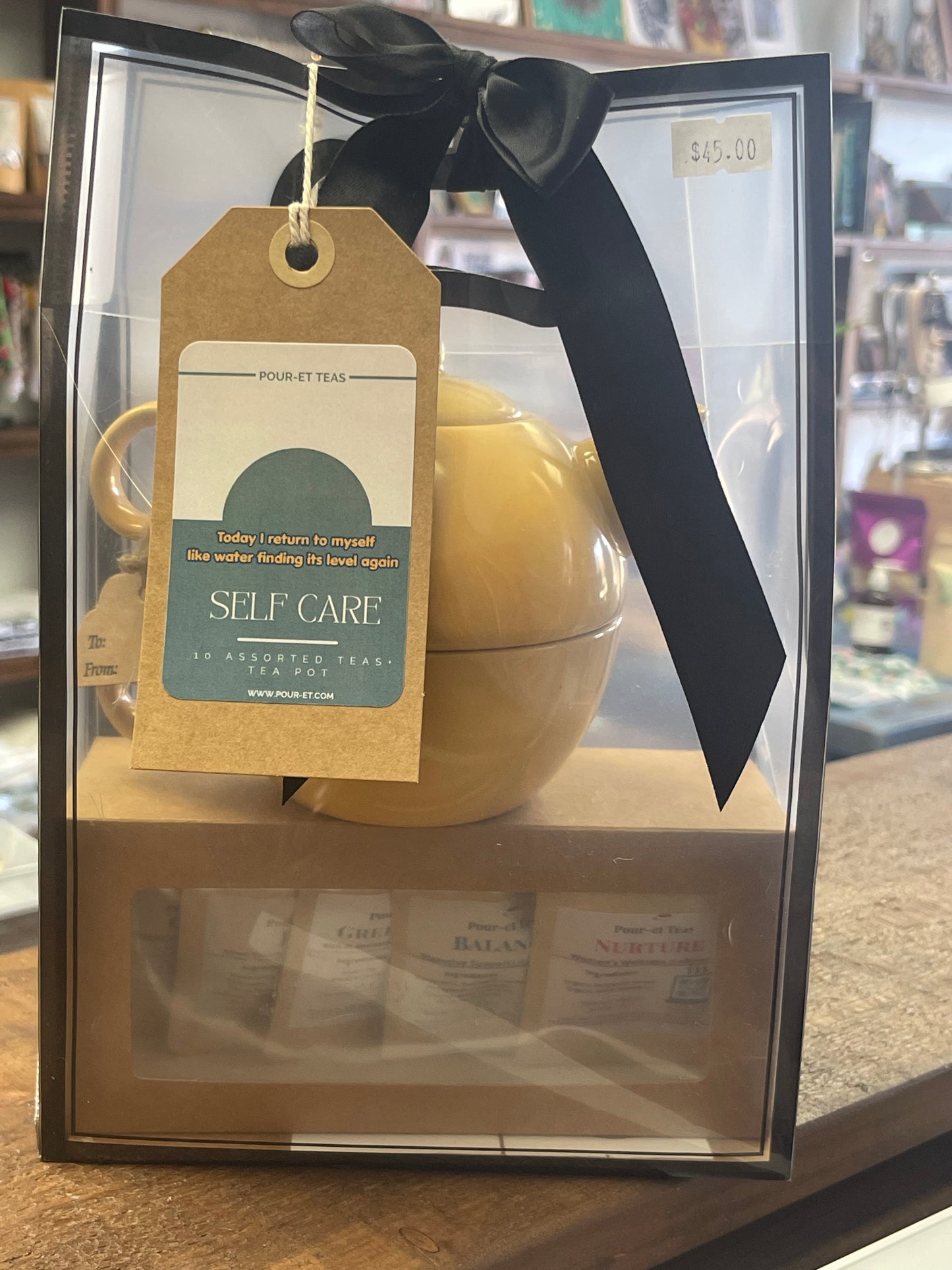 Self Care Gift Set (10 assorted teas with pot and cup combo)