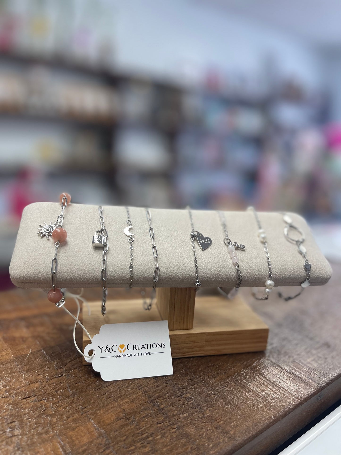 Bracelets by Y&C Creations (crafted from stainless steel for durability and everyday wear.)