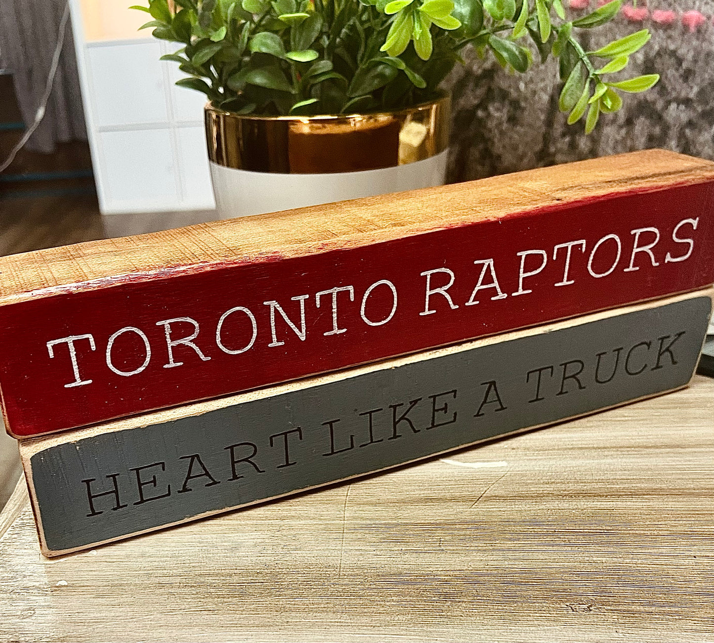 9” hand painted woodblocks. (Custom orders always welcome)